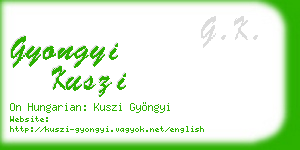 gyongyi kuszi business card
