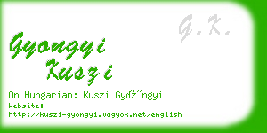 gyongyi kuszi business card